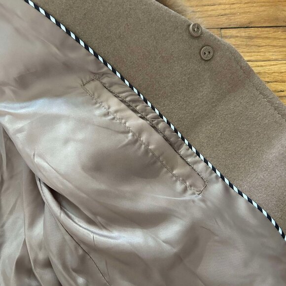 New Kate Spade camel fur removable collar coat XL - Picture 3 of 7